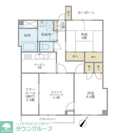 TS習志野ハイム(ティーエスナラシノハイム)の物件間取画像